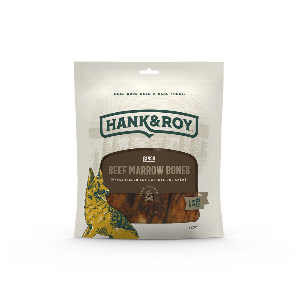 
                  
                    Hank & Roy Beef Marrow Bones - 6 Inch - 3 Count
                  
                